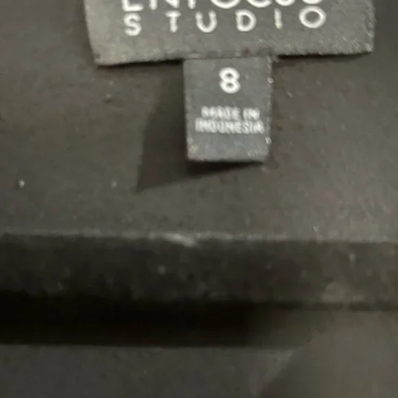 ENFOCUS STUDIO ELEGANT BLACK DRESS V NECKLINE RUFFLE TOP SLEEVELESS CAP SLEEVE - Picture 5 of 9